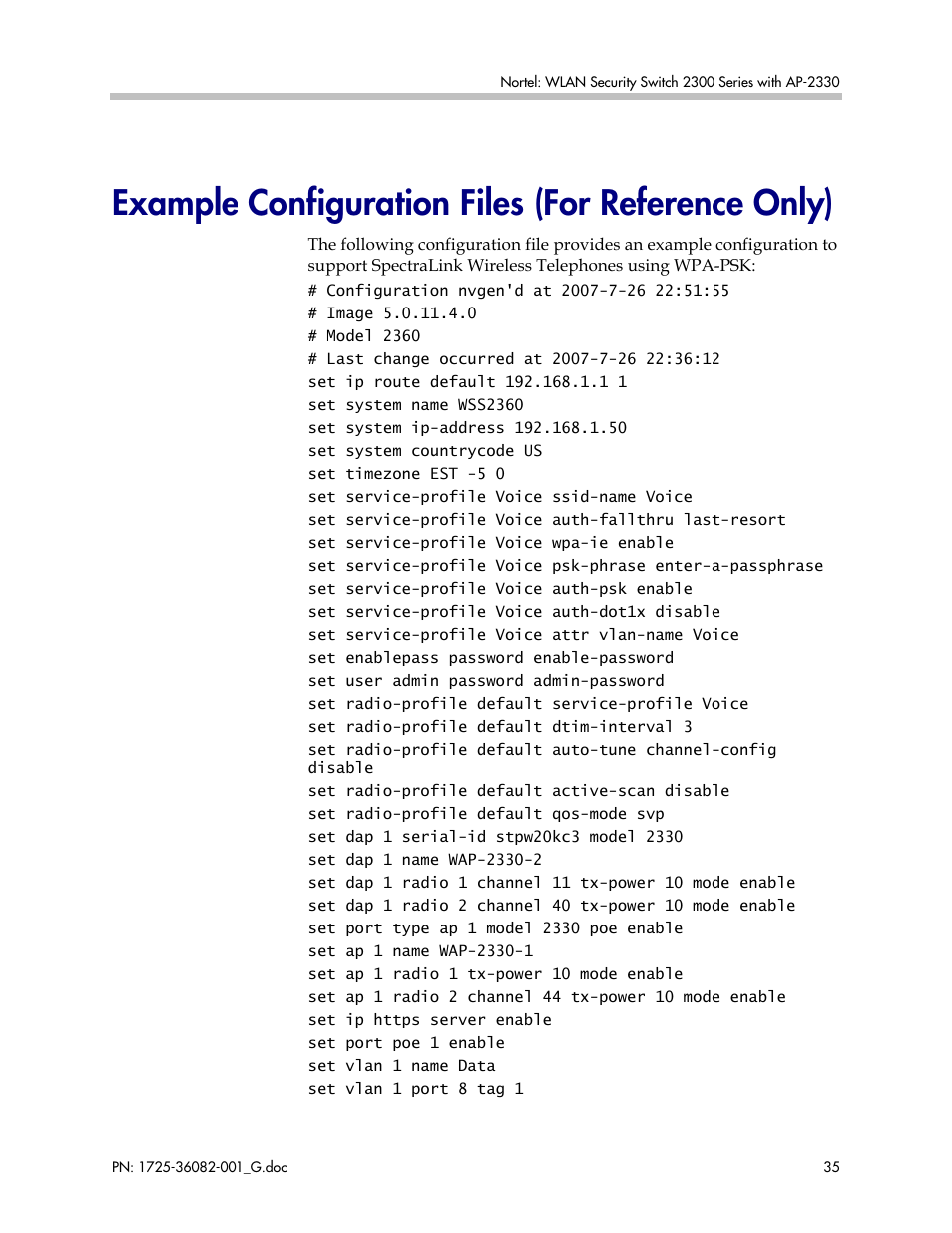 Example configuration files (for reference only) | Polycom 1725-36082-001 User Manual | Page 35 / 37