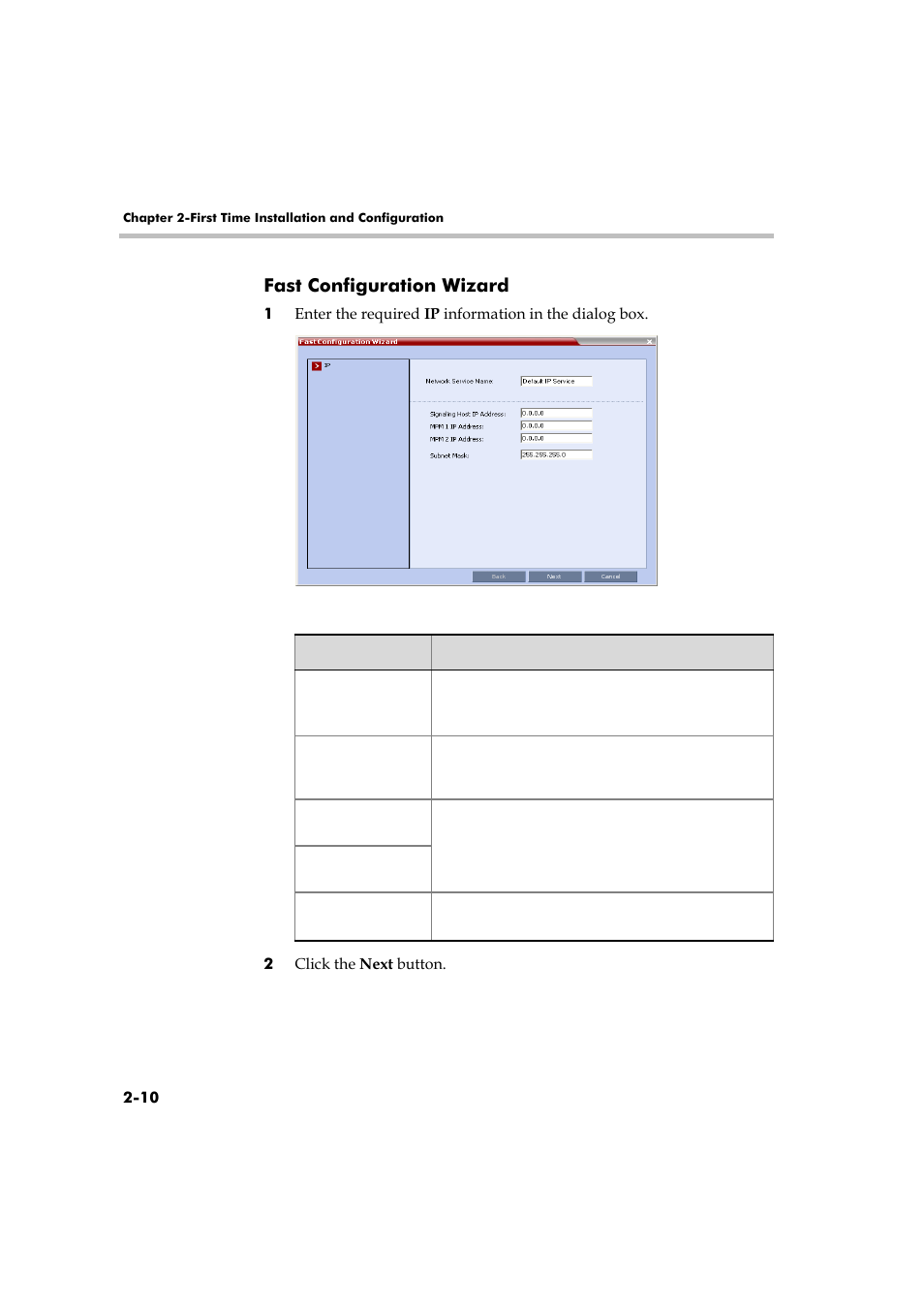 Fast configuration wizard, Fast configuration wizard -10 | Polycom RMX 2000 User Manual | Page 24 / 84