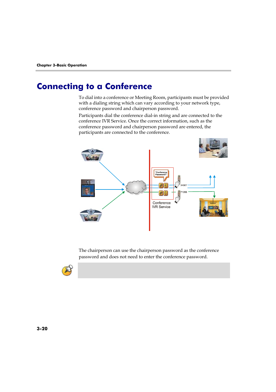 Connecting to a conference, Connecting to a conference -20 | Polycom RMX 2000 User Manual | Page 54 / 84