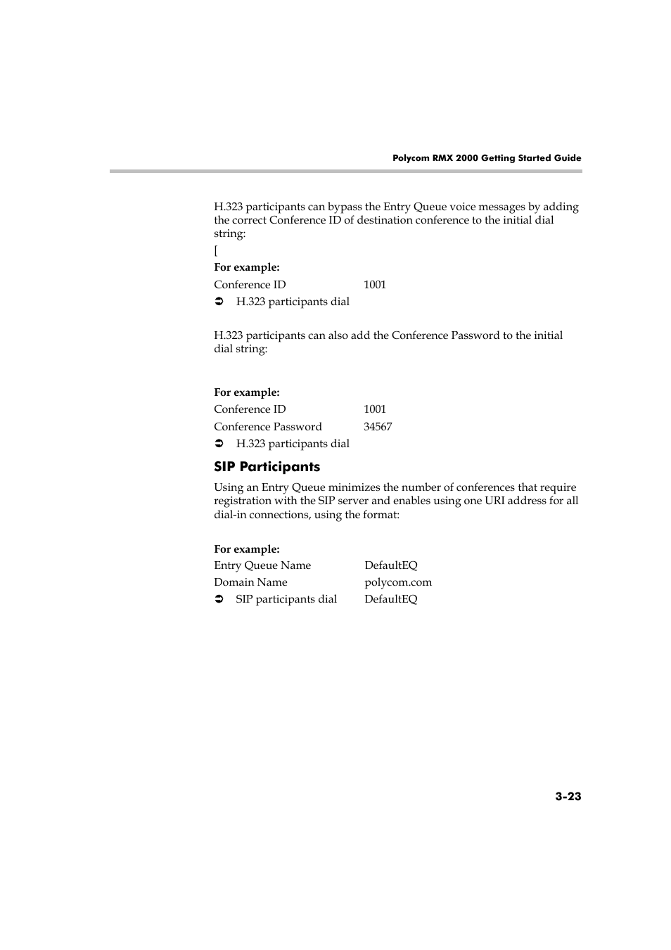 Sip participants, Sip participants -23 | Polycom RMX 2000 User Manual | Page 57 / 84