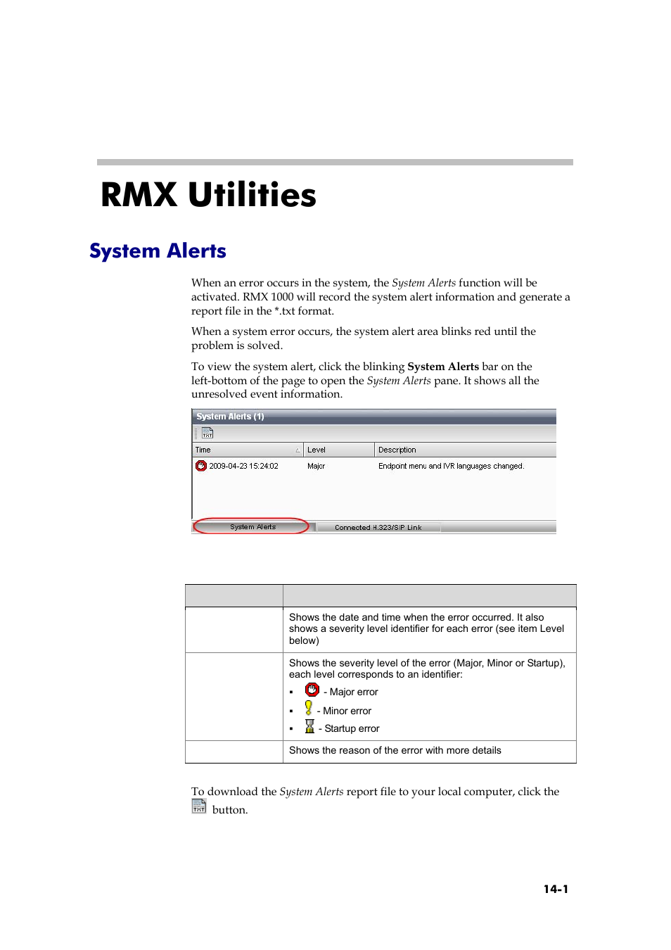 System alerts, Customizing ivr information, Replace the ivr information | Rmx utilities | Polycom RMX 1000 User Manual | Page 118 / 167