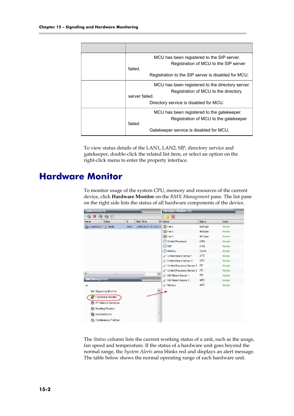 Hardware monitor, Logger diagnostics files | Polycom RMX 1000 User Manual | Page 139 / 167