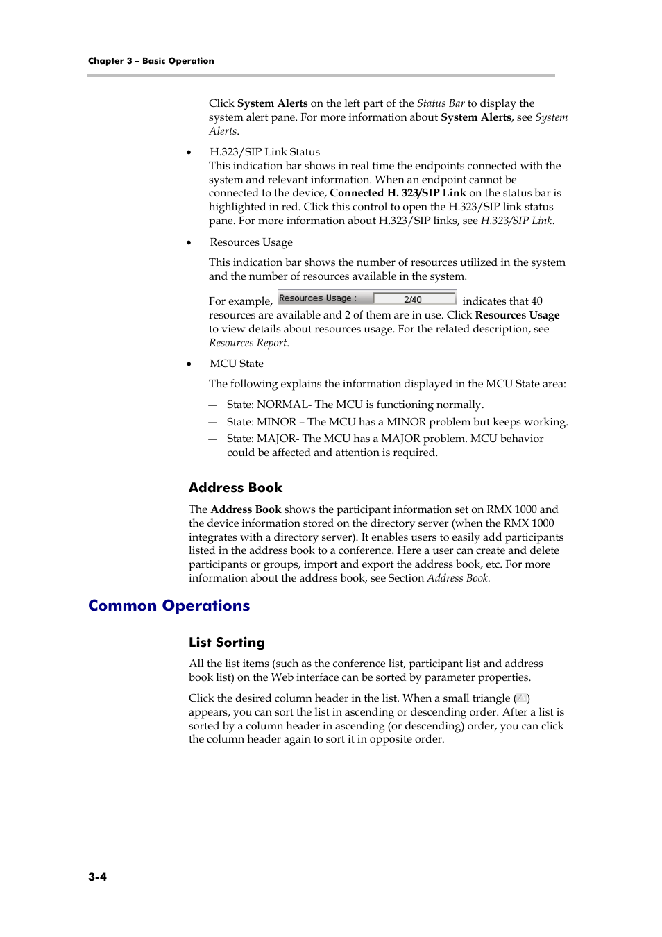 Common operations | Polycom RMX 1000 User Manual | Page 31 / 167