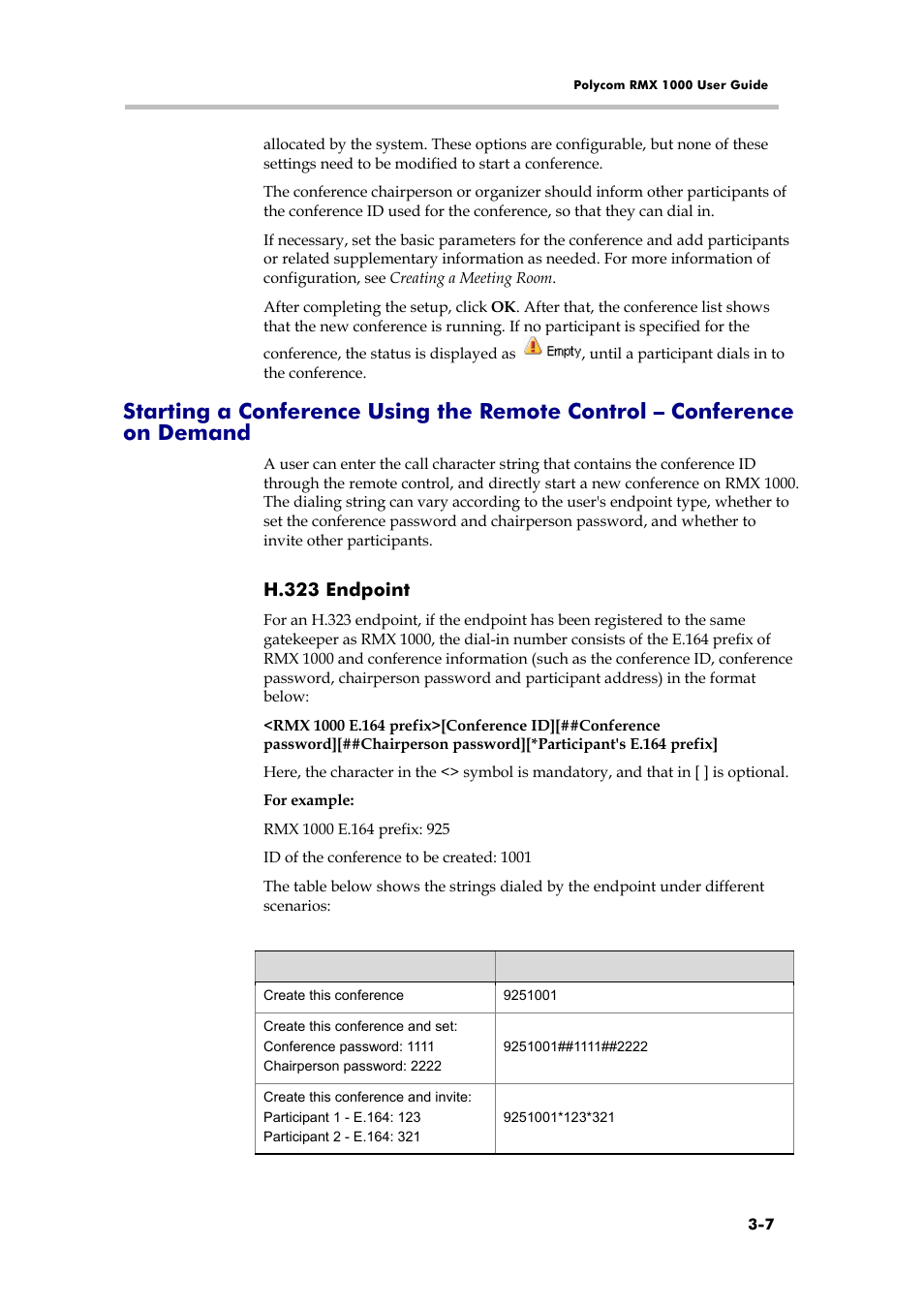 H.323 endpoint | Polycom RMX 1000 User Manual | Page 34 / 167