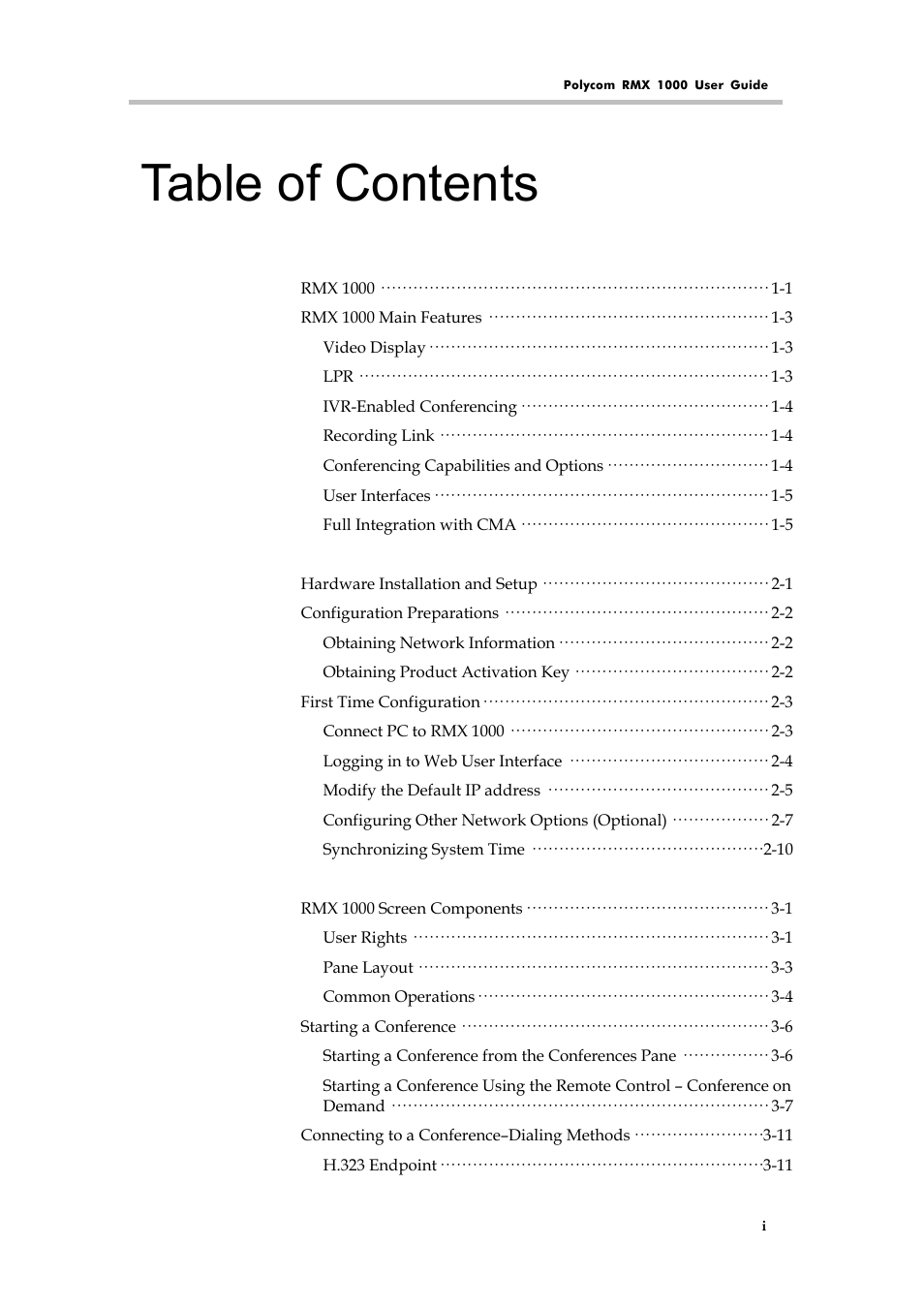 Polycom RMX 1000 User Manual | Page 4 / 167