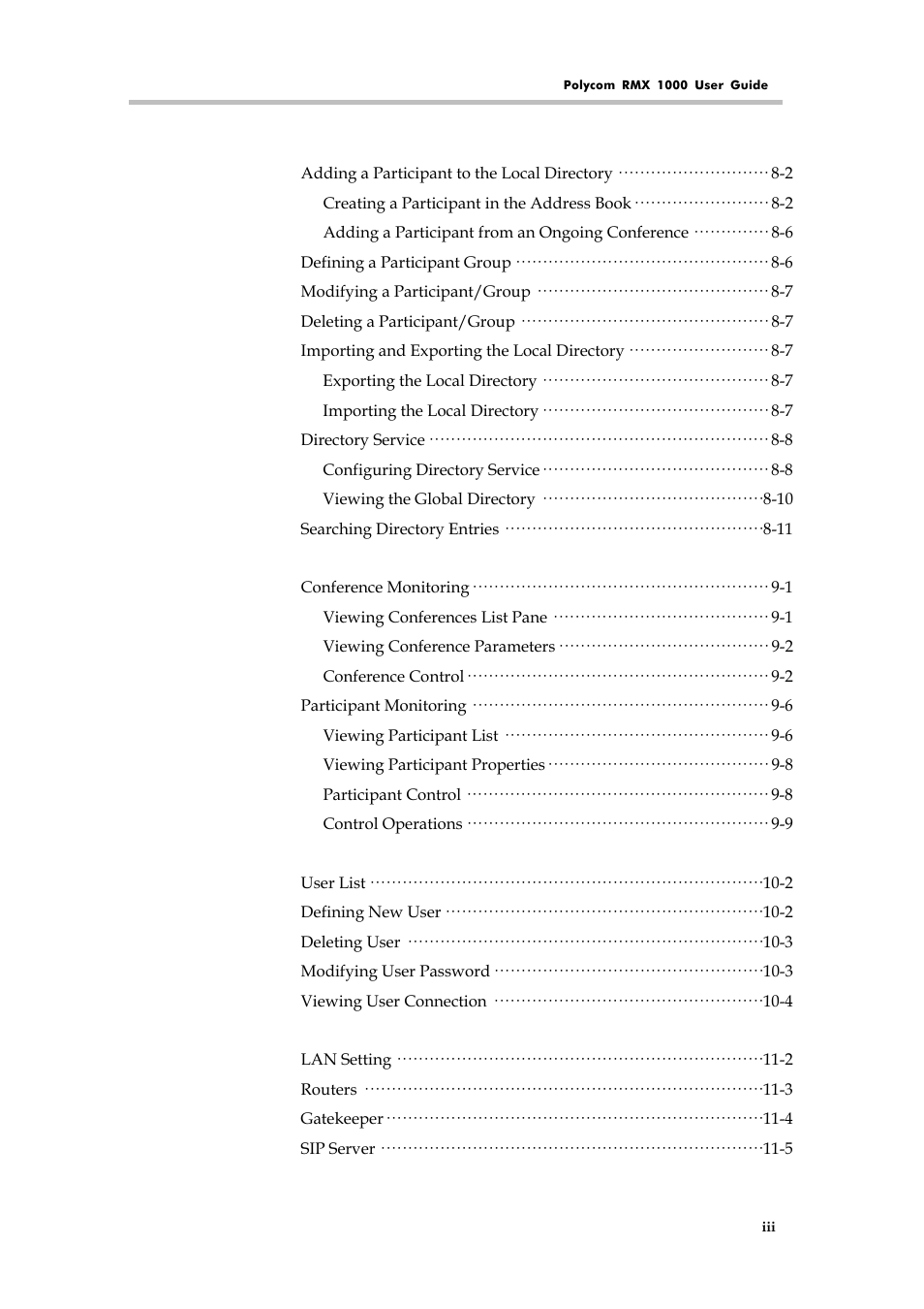 Polycom RMX 1000 User Manual | Page 6 / 167