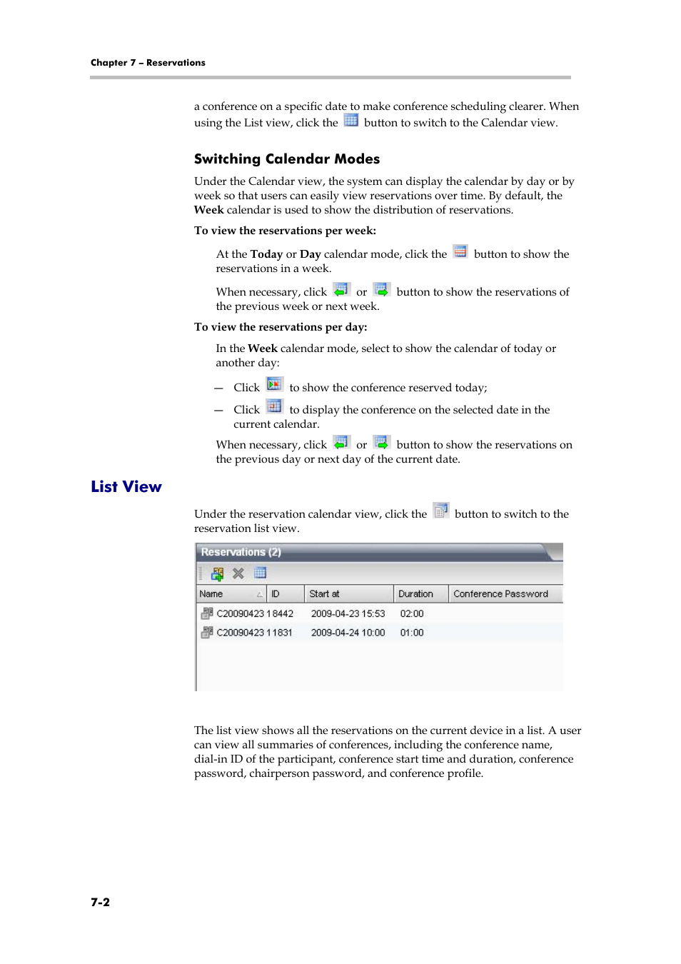 List view, General settings, Dtmf code setting | Polycom RMX 1000 User Manual | Page 63 / 167