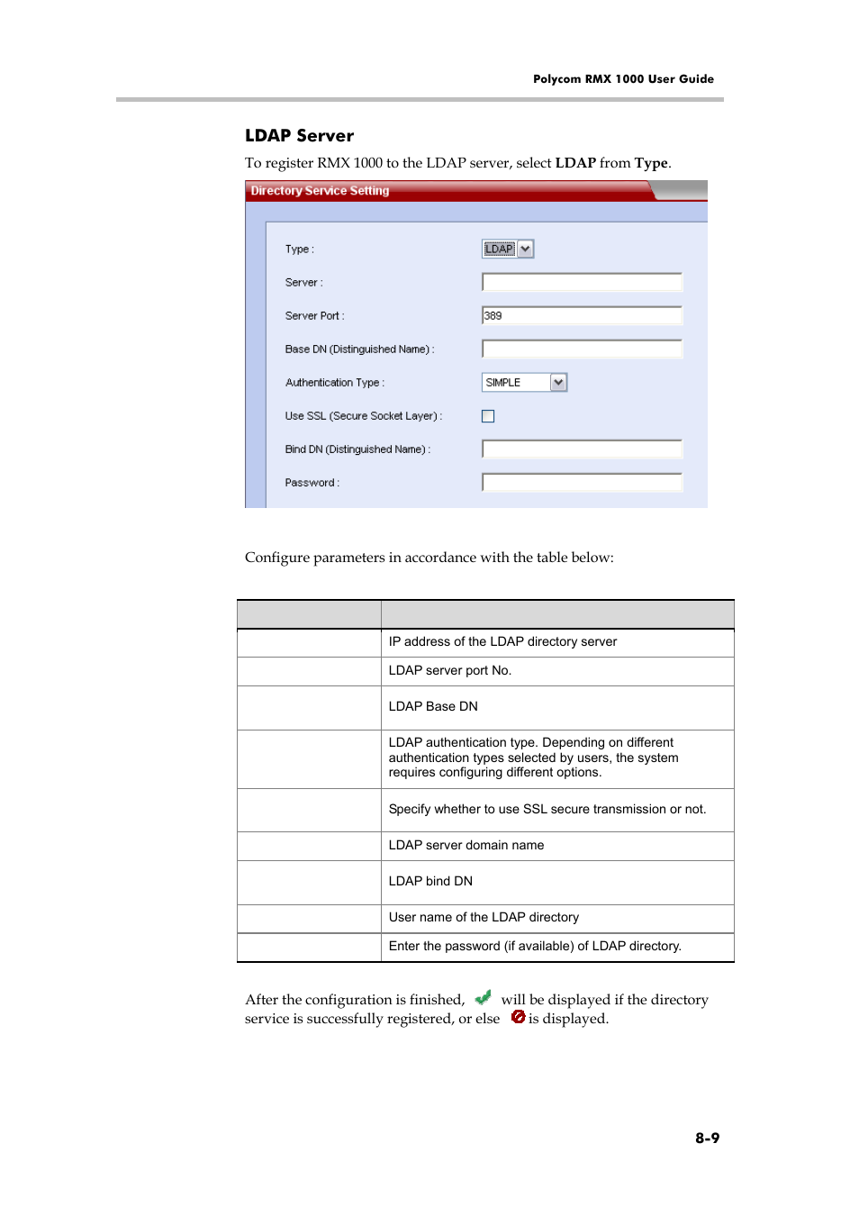 Reserving a monthly conference, Ldap server | Polycom RMX 1000 User Manual | Page 76 / 167