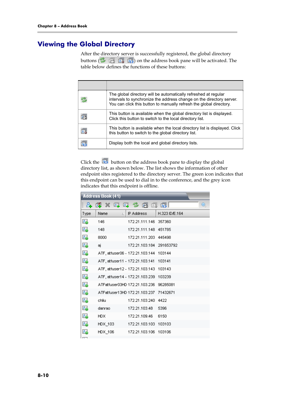 Viewing the global directory, Modifying a reservation, Deleting a reservation | Polycom RMX 1000 User Manual | Page 77 / 167