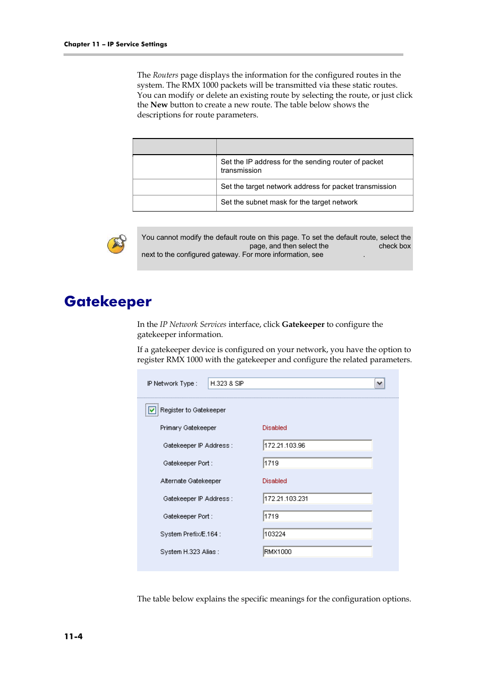 Gatekeeper | Polycom RMX 1000 User Manual | Page 99 / 167