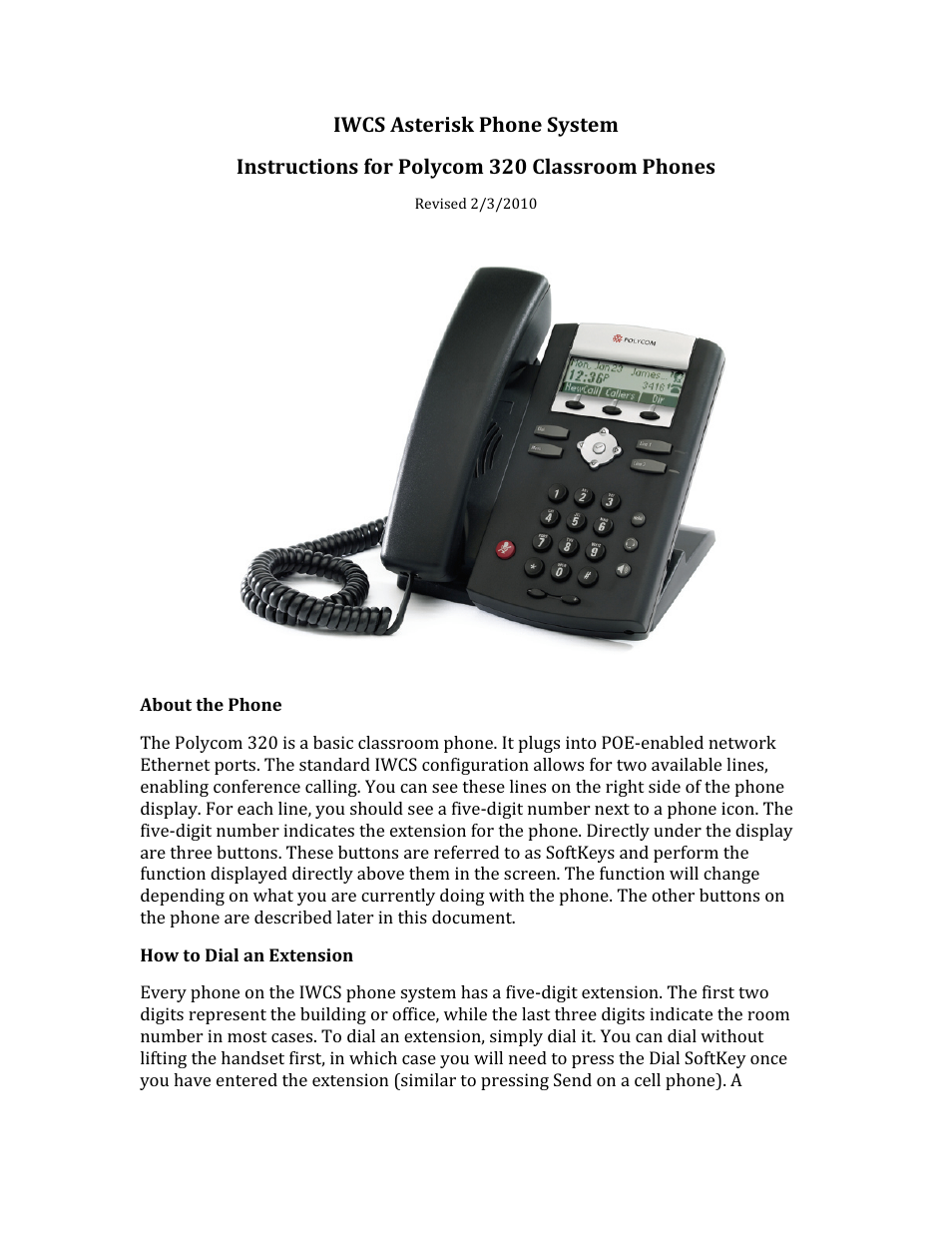 Polycom 320 User Manual | 4 pages