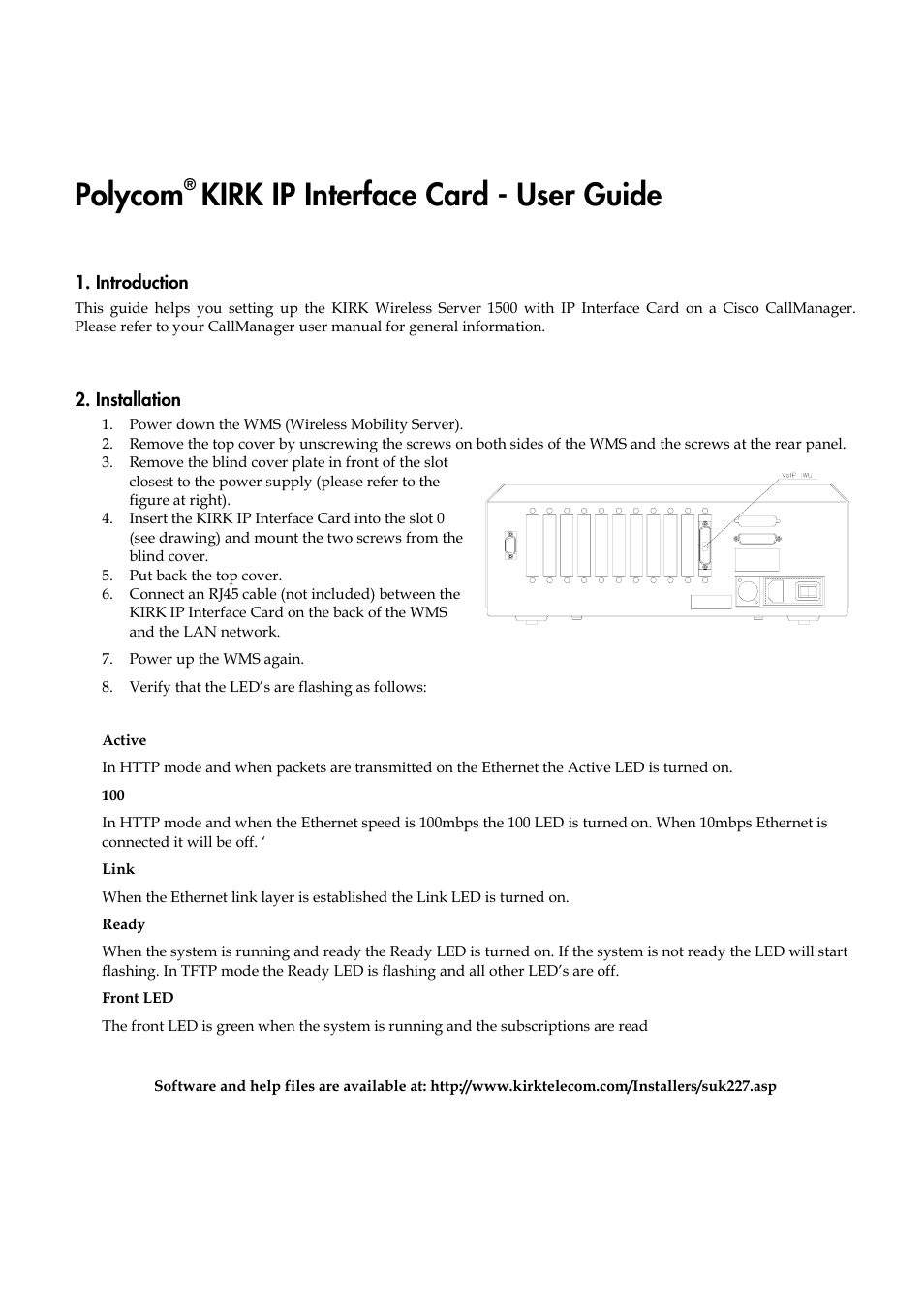 Polycom KIRK IP User Manual | 5 pages