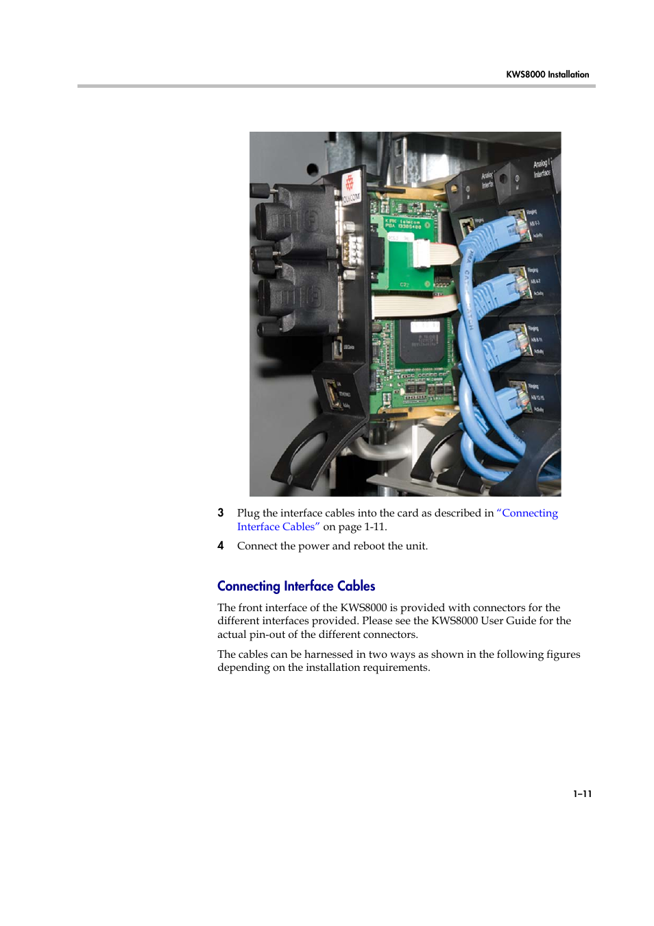 Connecting interface cables | Polycom KIRK KWS8000 User Manual | Page 14 / 38