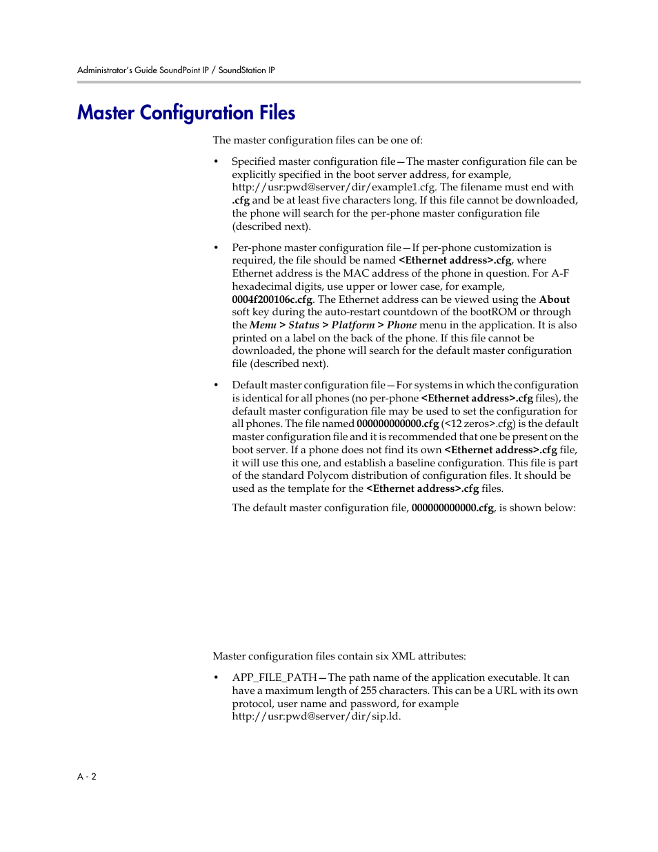 Master configuration files, R to, Information, refer to | Polycom SIP 2.2.2 User Manual | Page 114 / 256