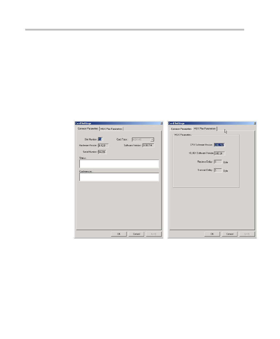 Mux+ card properties, Mux+ card properties -48 | Polycom DOC2237A User Manual | Page 120 / 170