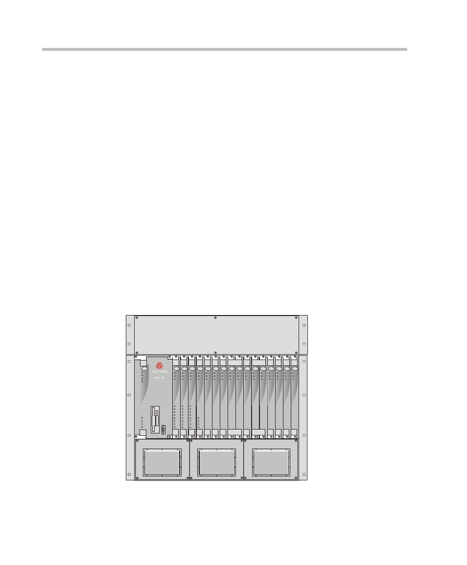 Nebs standard, Nebs standard -8, Figure 2-4: nebs standard unit front view | Chapter 2 - hardware installation | Polycom DOC2237A User Manual | Page 28 / 170