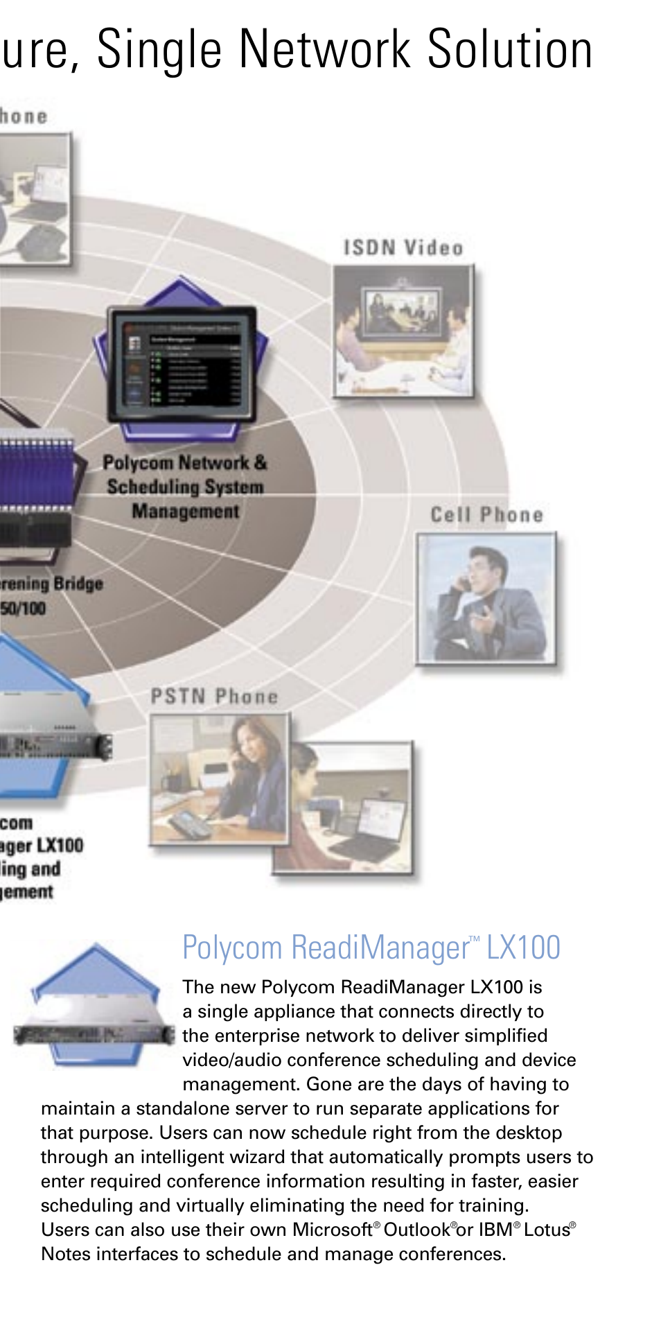 Polycom readimanager lx100 | Polycom MGC-100 User Manual | Page 6 / 8