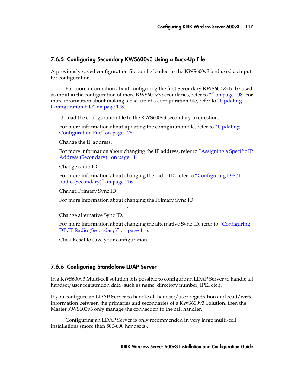 6 configuring standalone ldap server, Refer to | Polycom KIRK 14117800 User Manual | Page 117 / 220