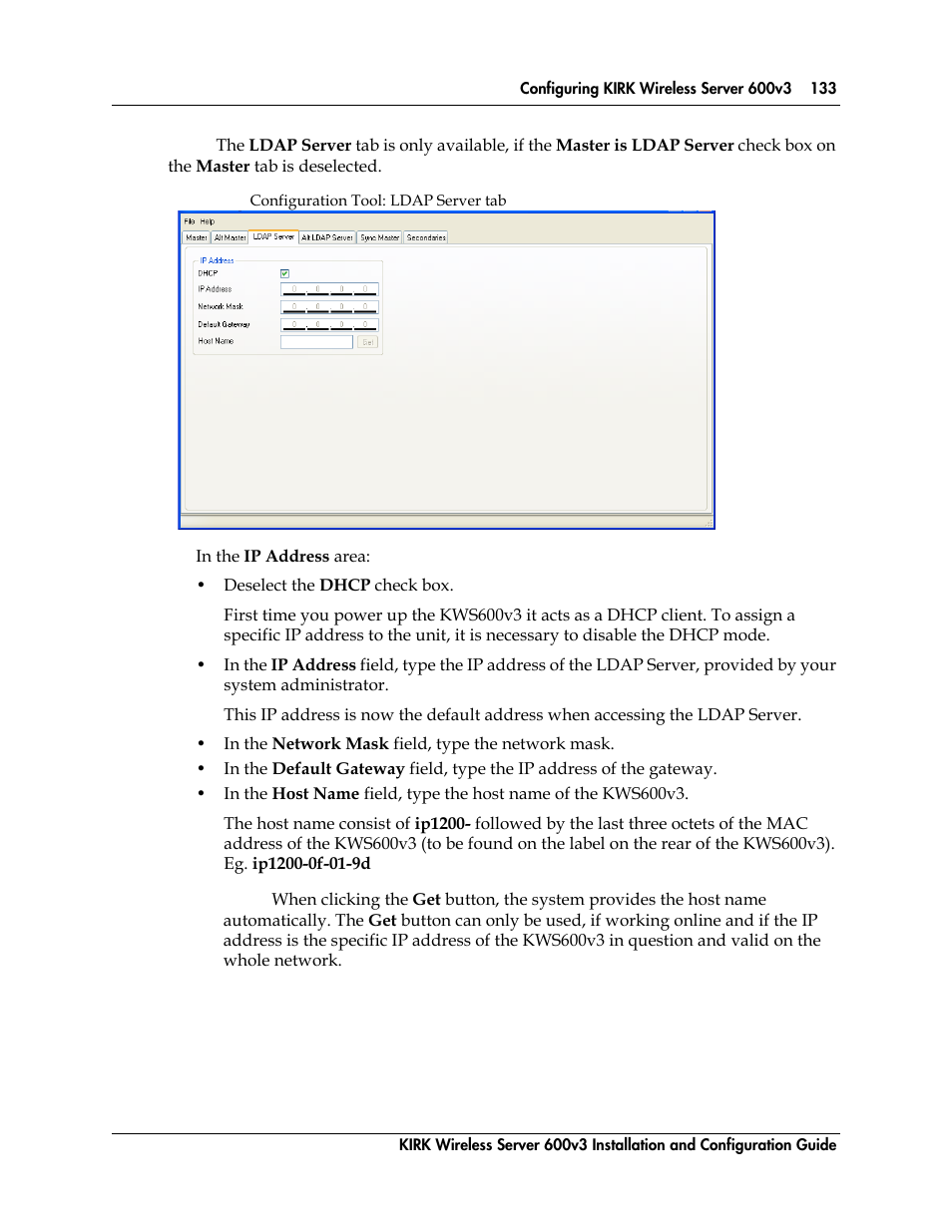 Figure 72, Configuration tool: ldap server tab | Polycom KIRK 14117800 User Manual | Page 133 / 220