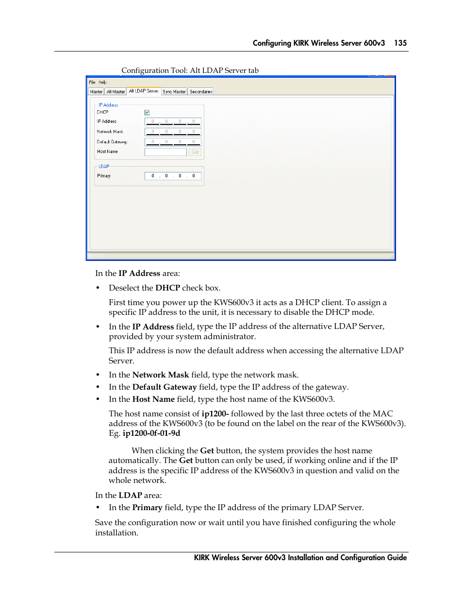 Figure 74, Configuration tool: alt ldap server tab | Polycom KIRK 14117800 User Manual | Page 135 / 220