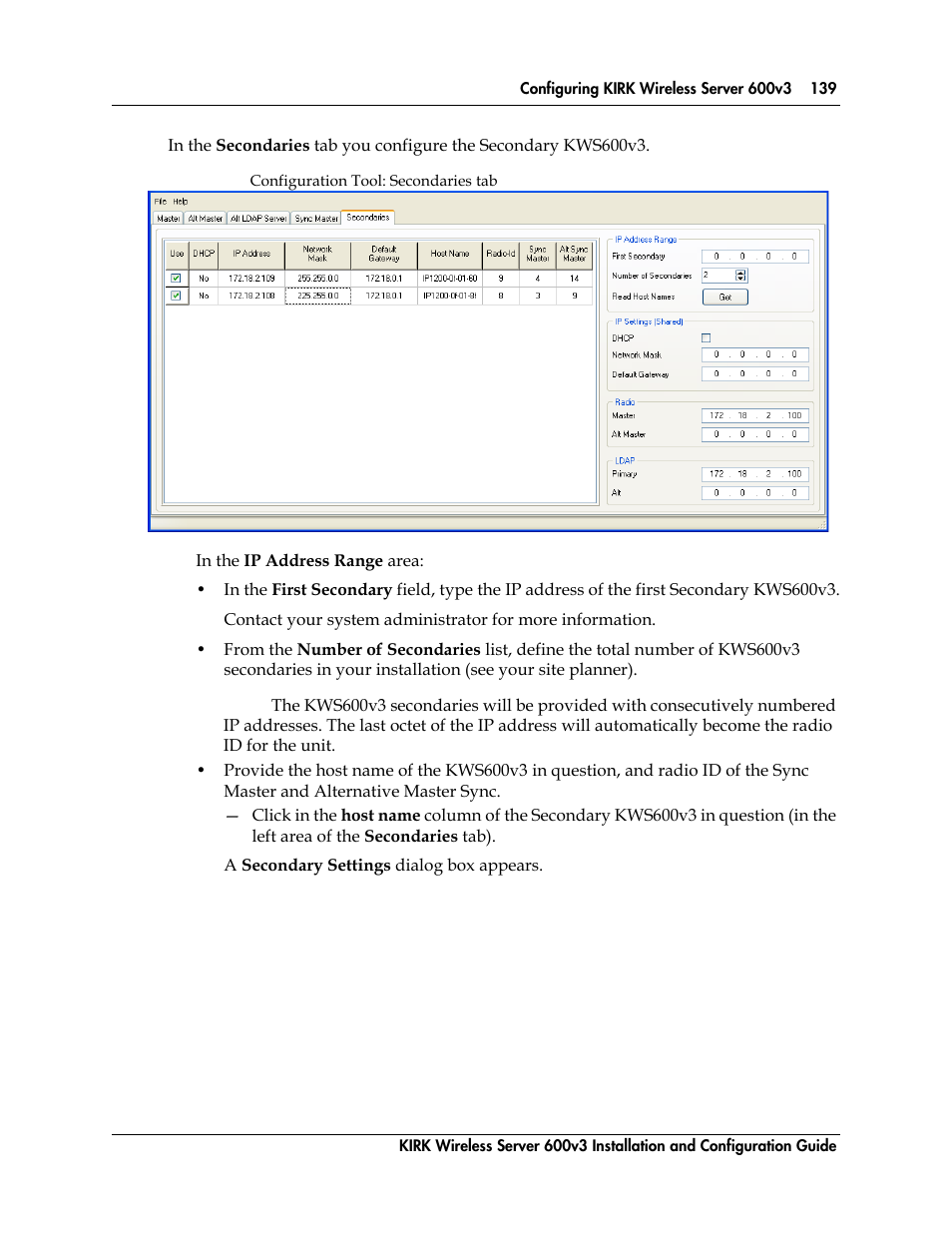 Figure 77, Configuration tool: secondaries tab | Polycom KIRK 14117800 User Manual | Page 139 / 220