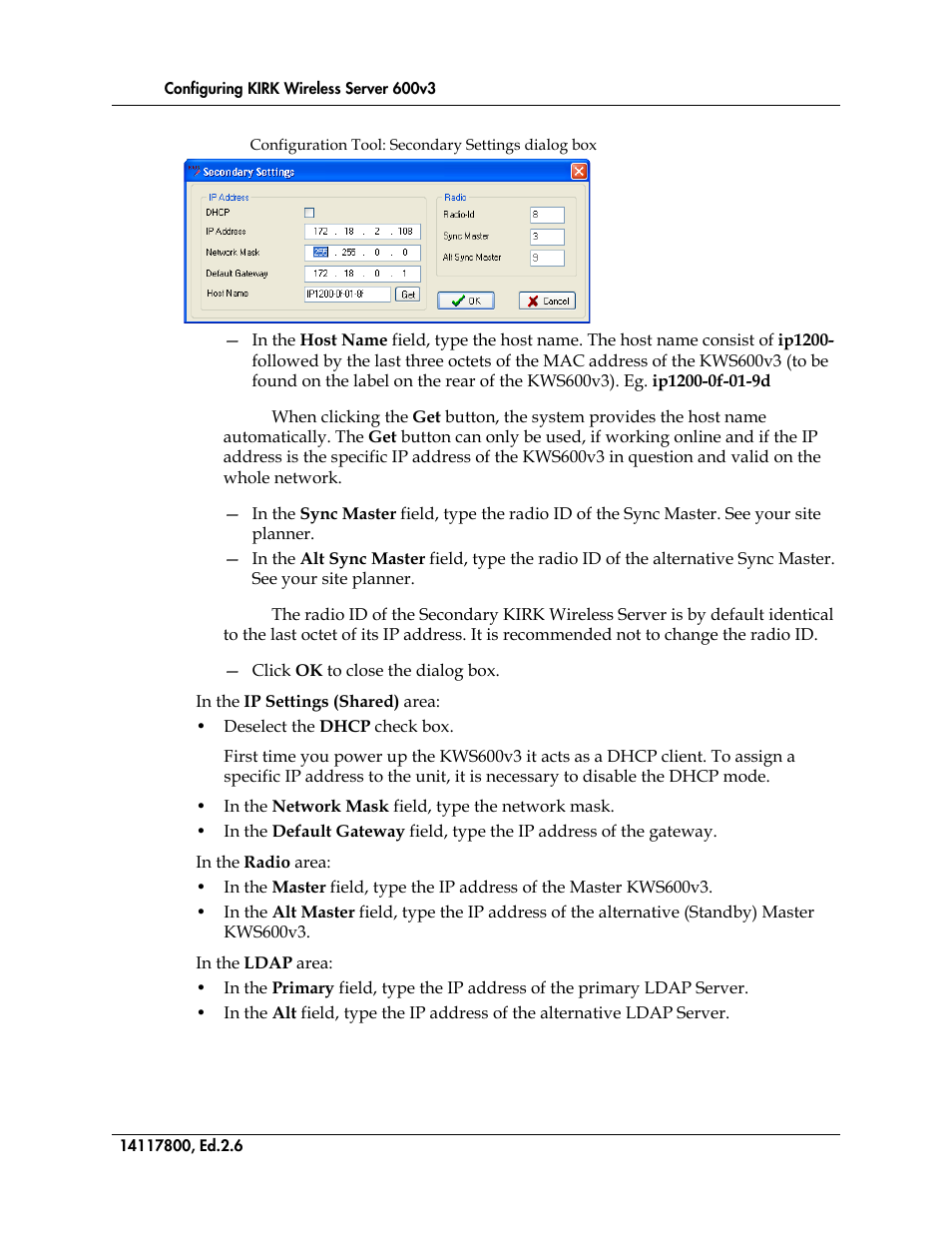 Figure 78, Configuration tool: secondary settings dialog box | Polycom KIRK 14117800 User Manual | Page 140 / 220