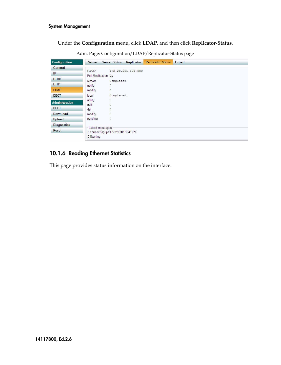 6 reading ethernet statistics, Figure 106 | Polycom KIRK 14117800 User Manual | Page 172 / 220