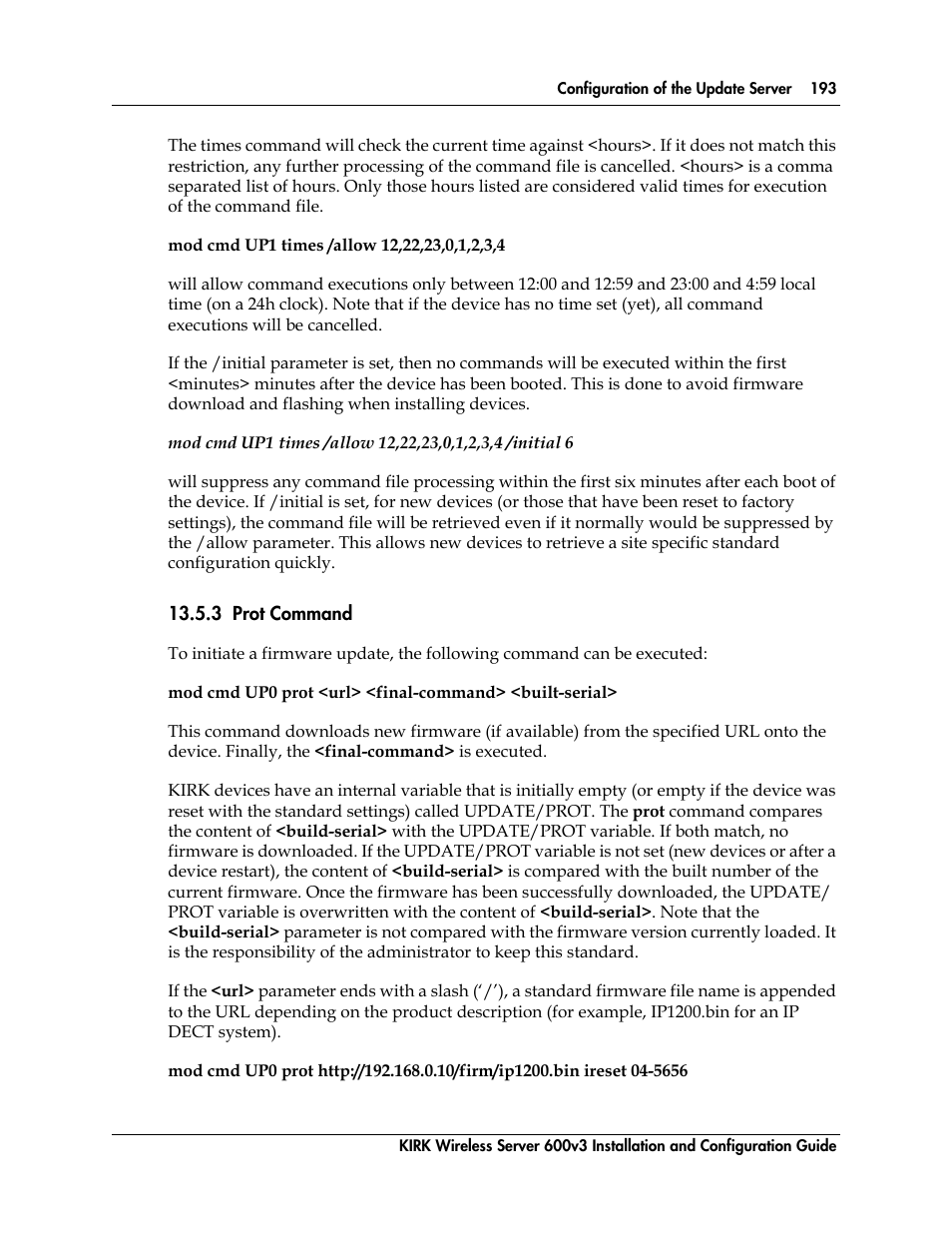 3 prot command | Polycom KIRK 14117800 User Manual | Page 193 / 220