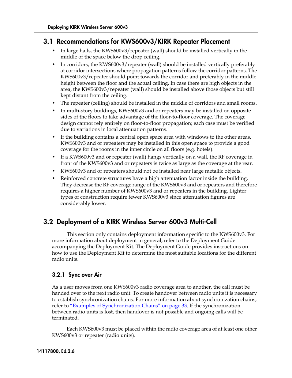 1 sync over air | Polycom KIRK 14117800 User Manual | Page 32 / 220