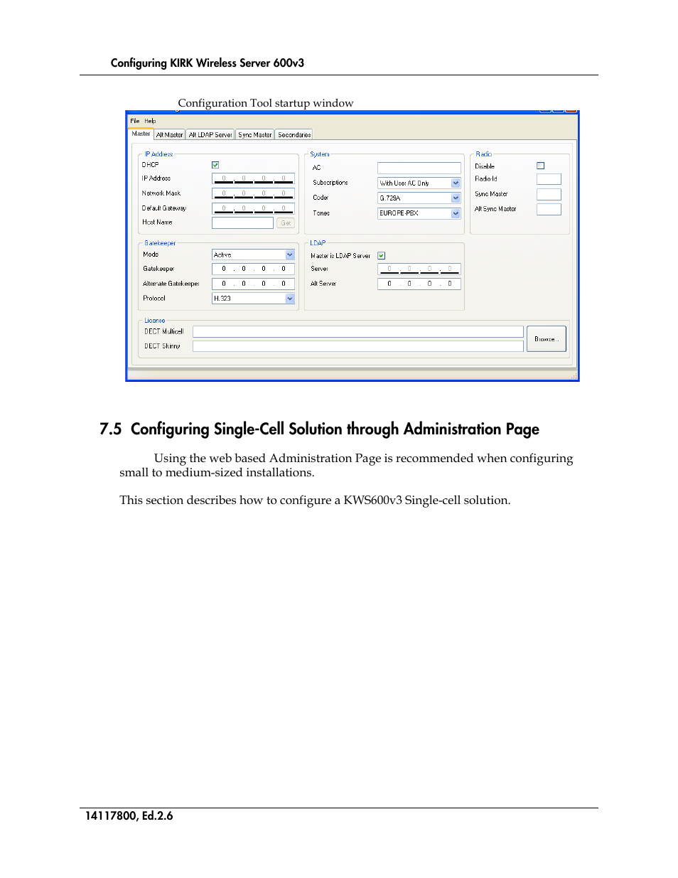 Figure 16, Configuration tool startup window | Polycom KIRK 14117800 User Manual | Page 82 / 220