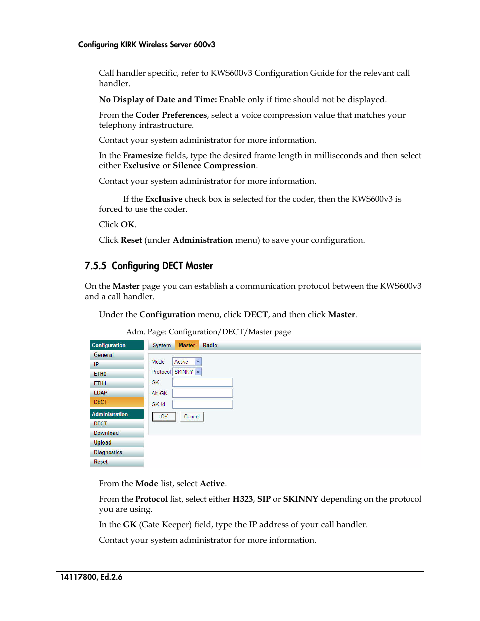5 configuring dect master, Figure 23 | Polycom KIRK 14117800 User Manual | Page 88 / 220