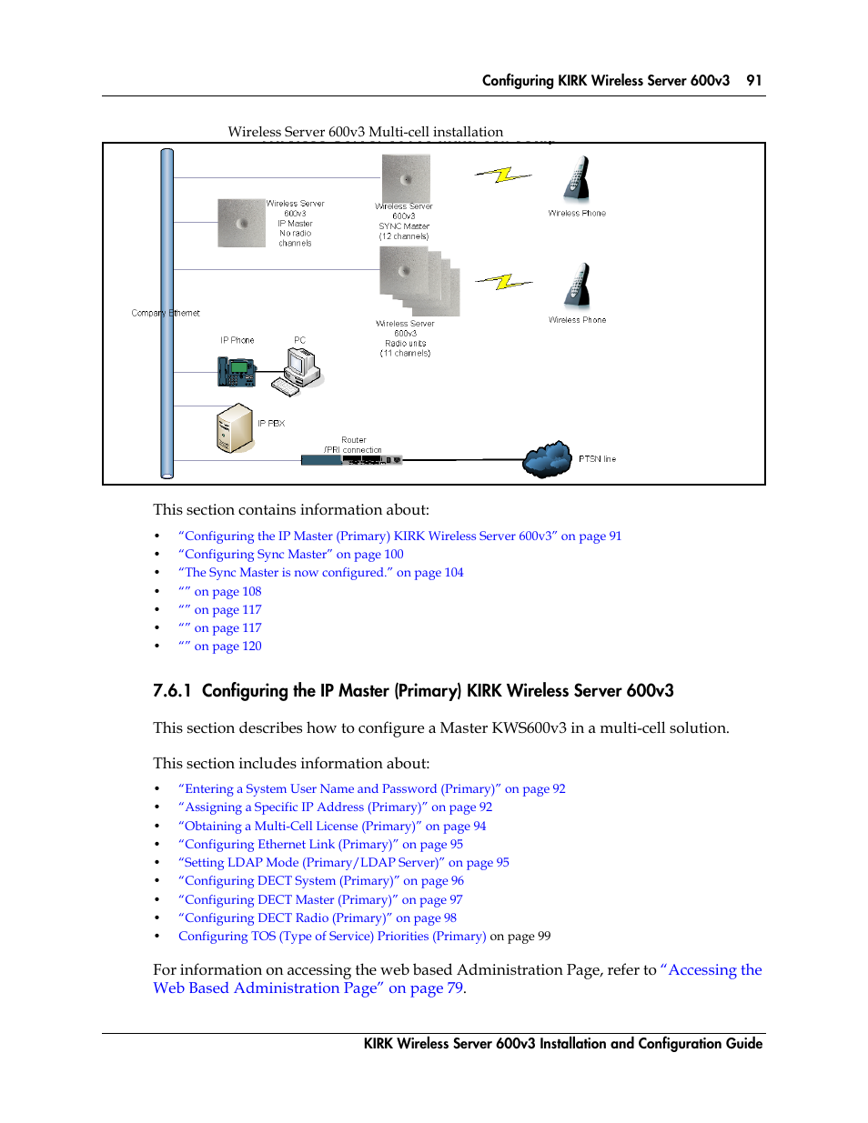 Figure 26, Wireless server 600v3 multi-cell installation | Polycom KIRK 14117800 User Manual | Page 91 / 220