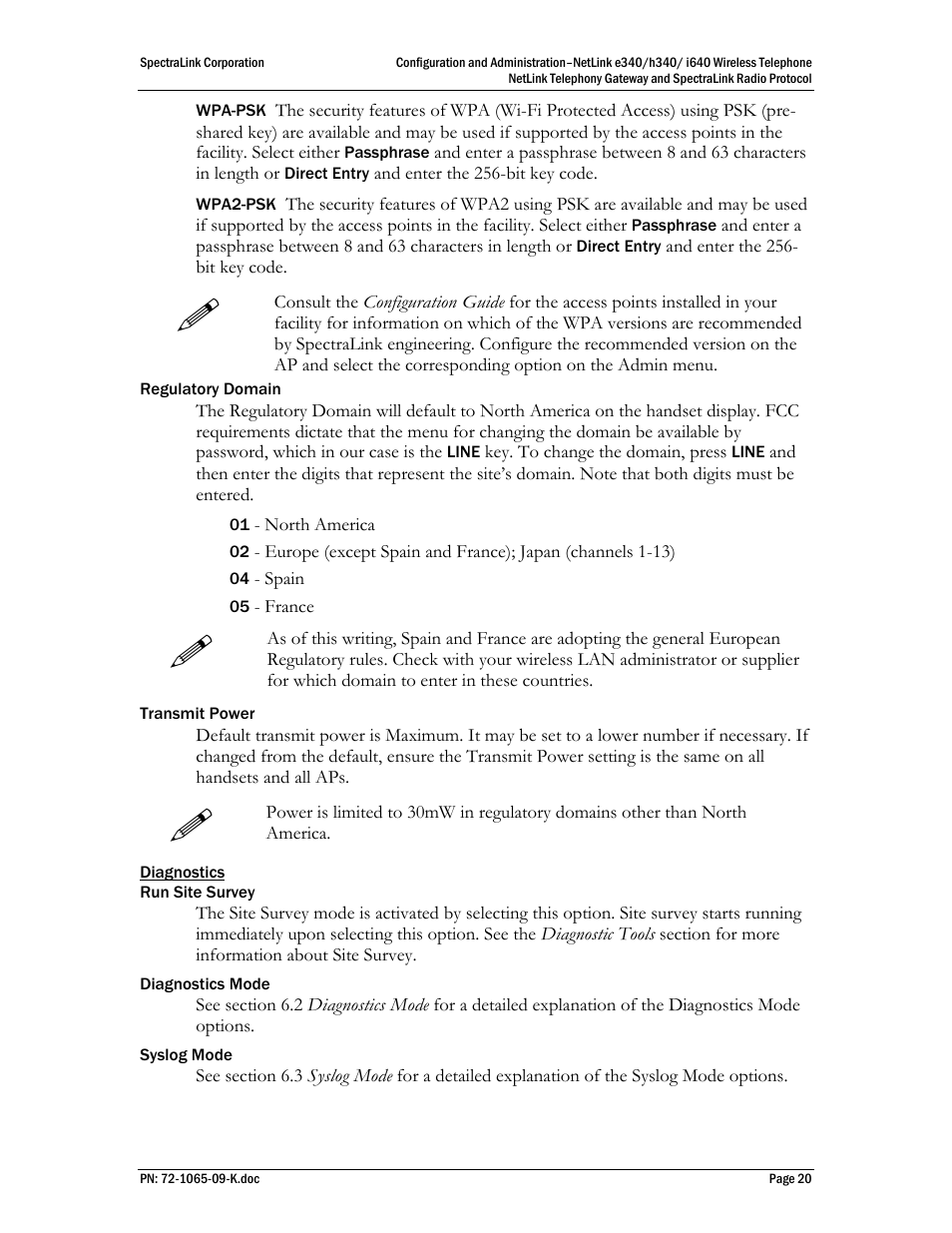 Polycom SpectraLink NetLink 72-1065-09 User Manual | Page 20 / 47