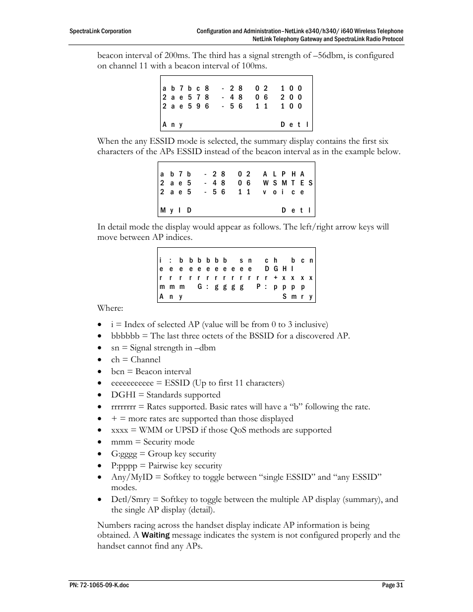 Polycom SpectraLink NetLink 72-1065-09 User Manual | Page 31 / 47