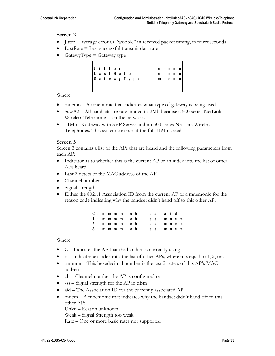 Polycom SpectraLink NetLink 72-1065-09 User Manual | Page 33 / 47