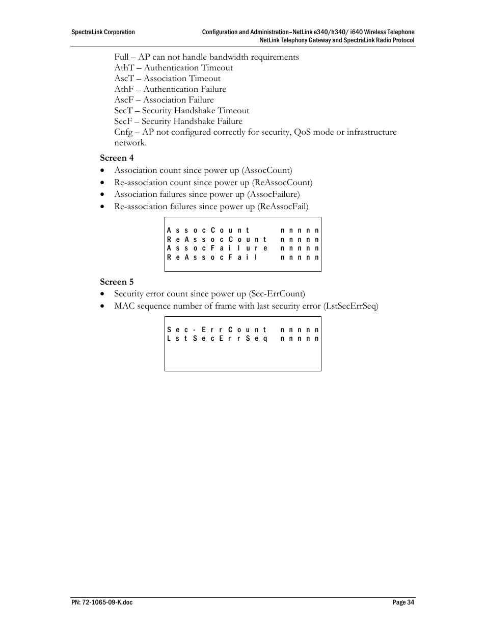 Polycom SpectraLink NetLink 72-1065-09 User Manual | Page 34 / 47