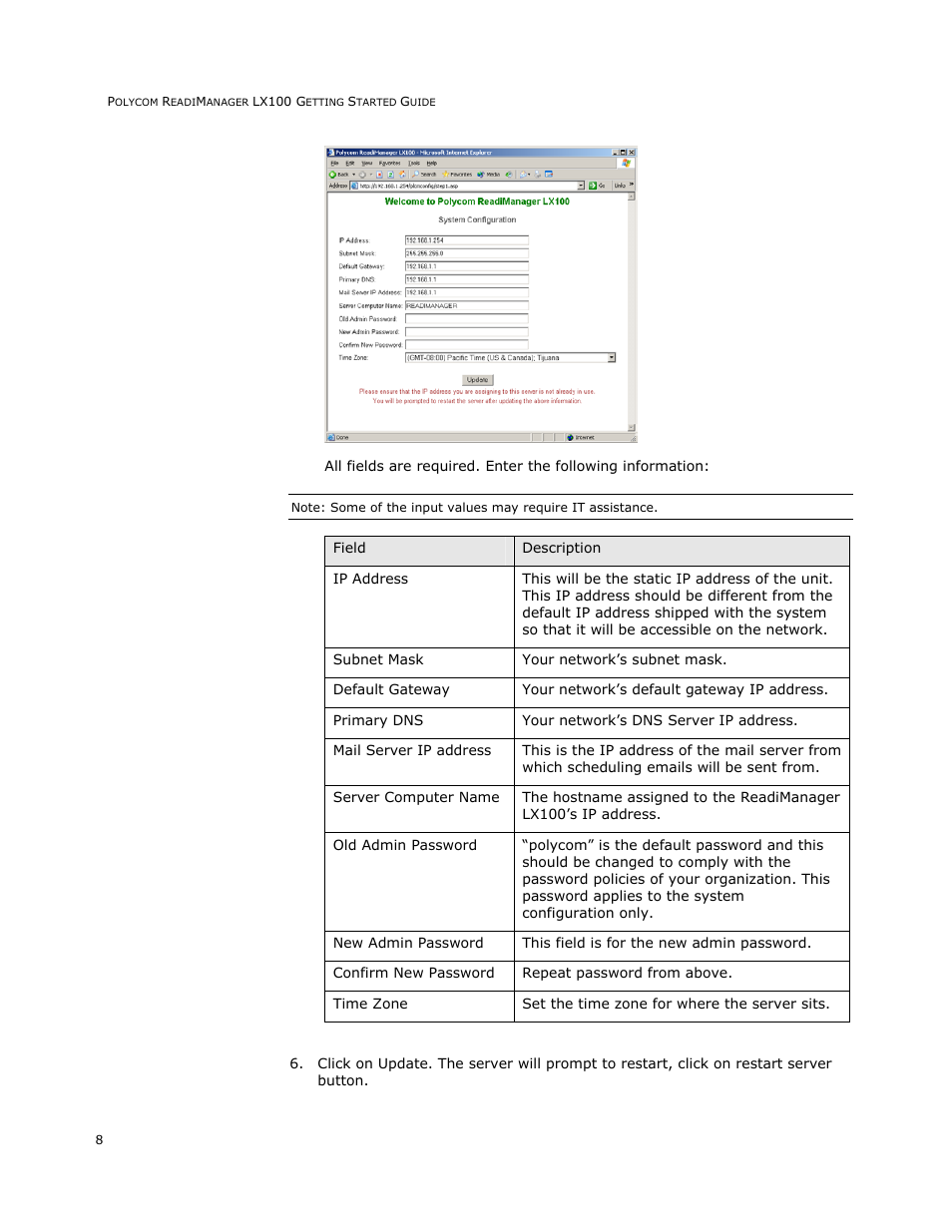 Polycom READIMANAGER LX100 User Manual | Page 10 / 20