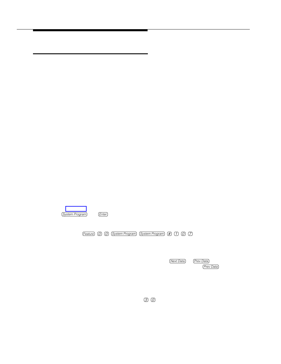 Recall timer duration (#107), Description, Considerations | Valid entries, Programming | Polycom TransTalk 9000-Series User Manual | Page 336 / 484