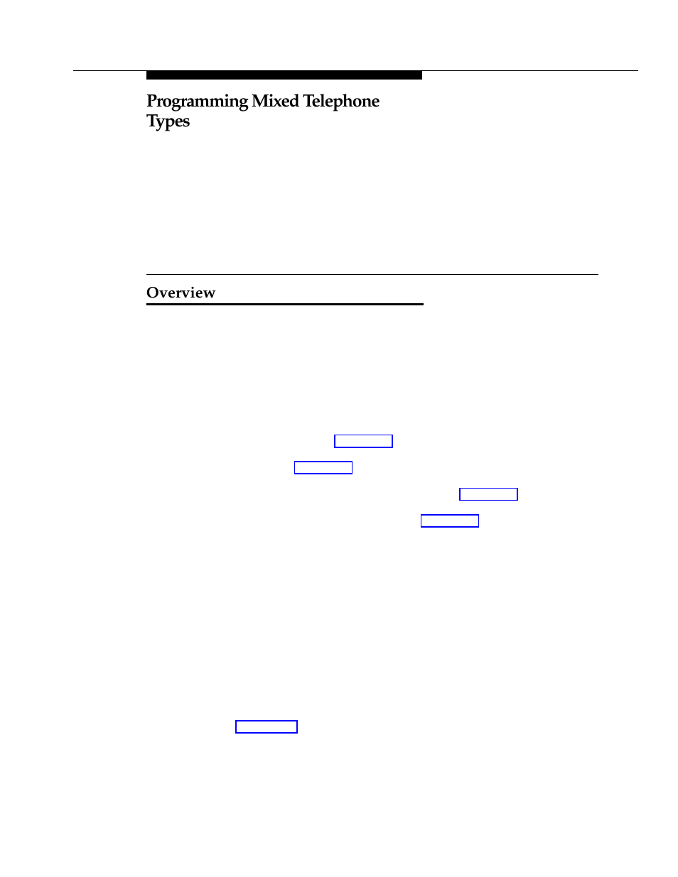 D. programming mixed telephone types, Overview, Programming mixed telephone types | Appendix d | Polycom TransTalk 9000-Series User Manual | Page 455 / 484