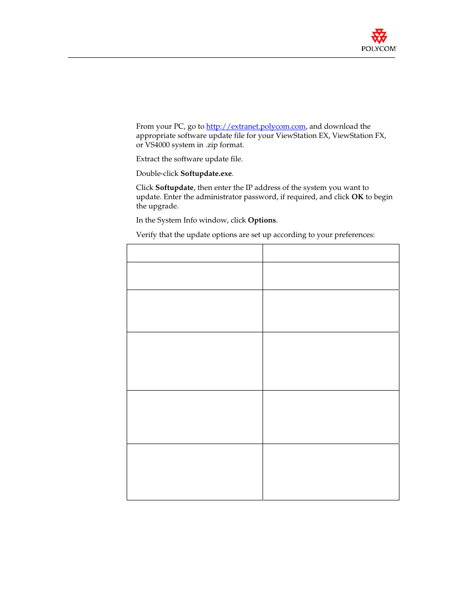 Upgrade details | Polycom VIEWSTATION EX User Manual | Page 9 / 11