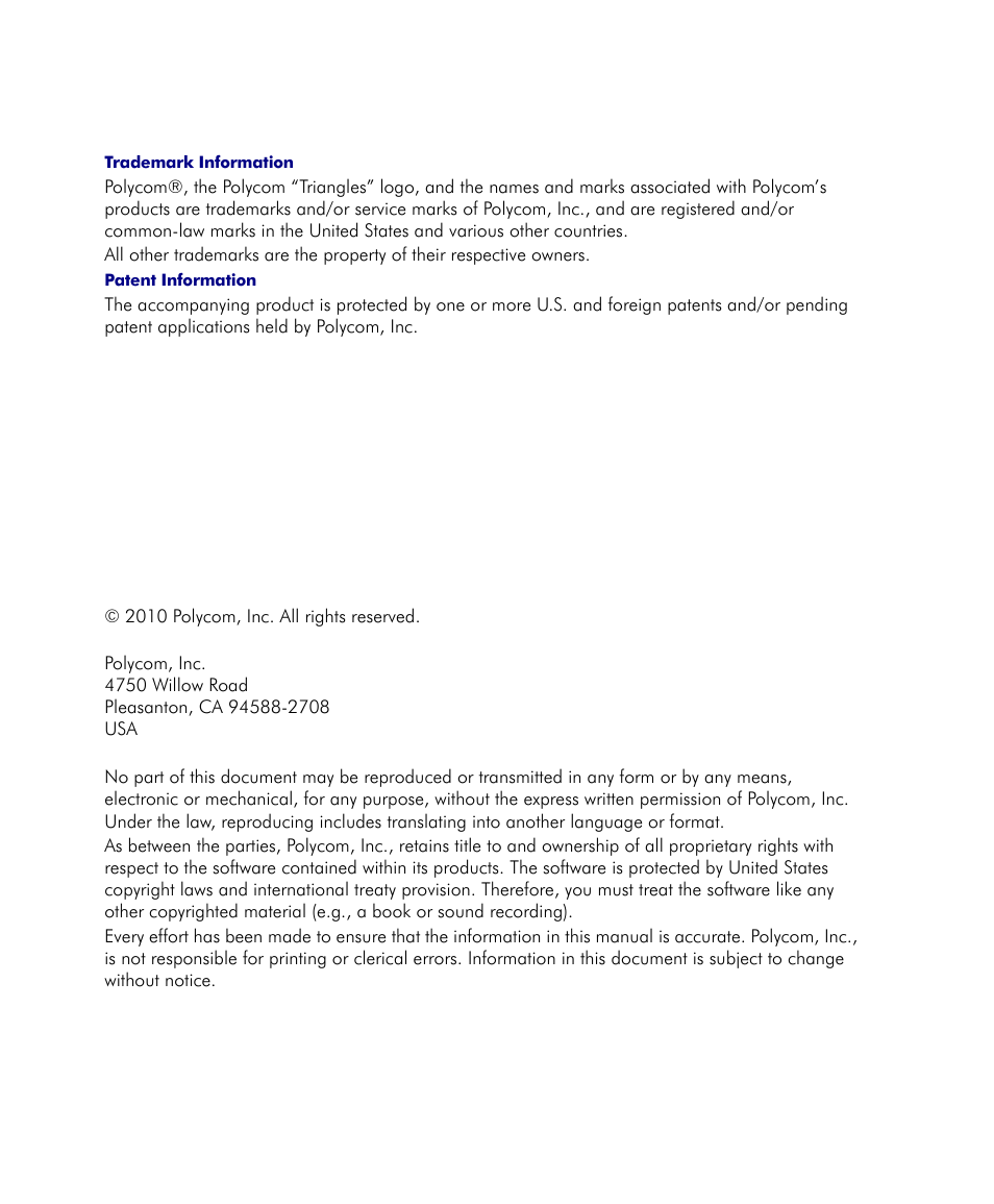 Polycom DOC2231A User Manual | Page 2 / 116