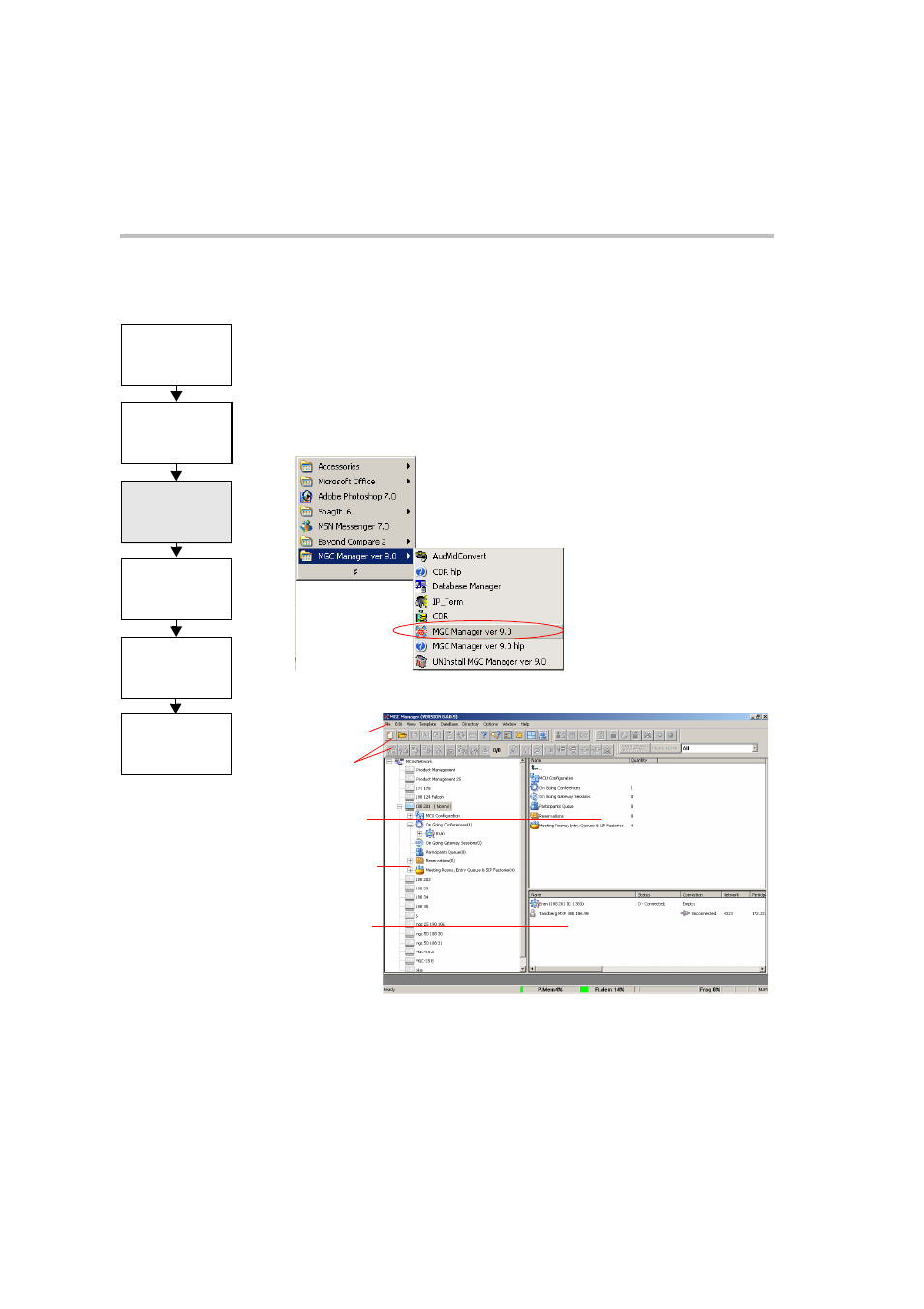 Starting the mgc manager application, Starting the mgc manager application -4 | Polycom DOC2231A User Manual | Page 36 / 116