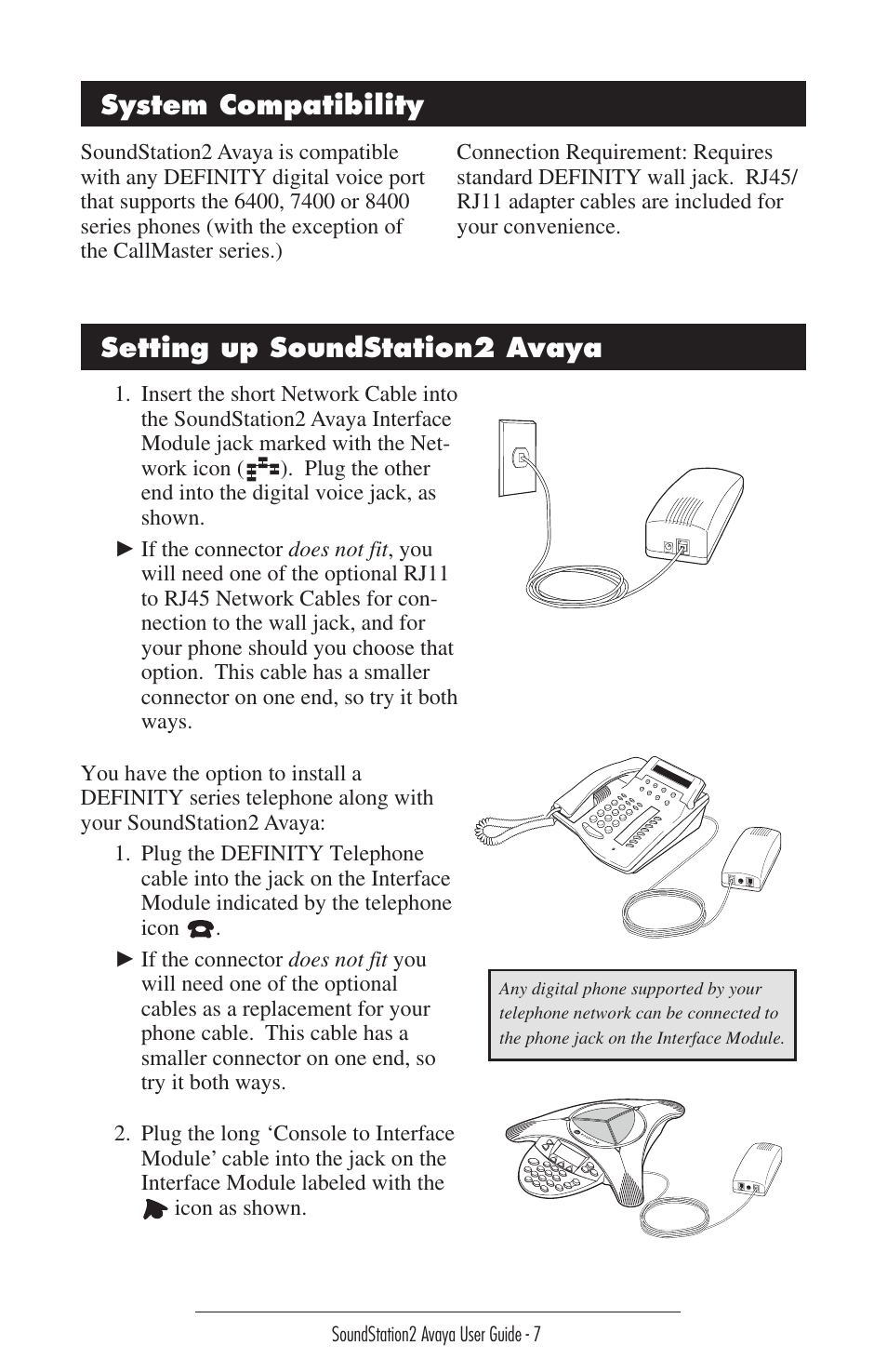 System compatibility, Setting up soundstation2 avaya | Polycom 2490 User Manual | Page 7 / 36