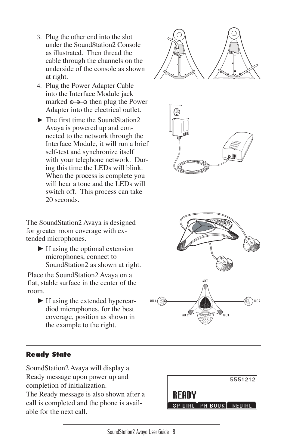 Bereit, Ready, Preparado | Prêt, Pronto, Klar | Polycom 2490 User Manual | Page 8 / 36