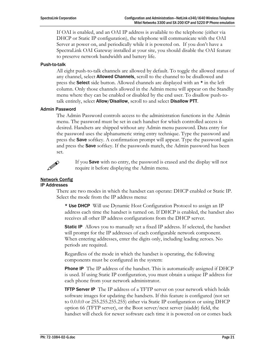 Polycom Mitel Networks 3300 User Manual | Page 21 / 60