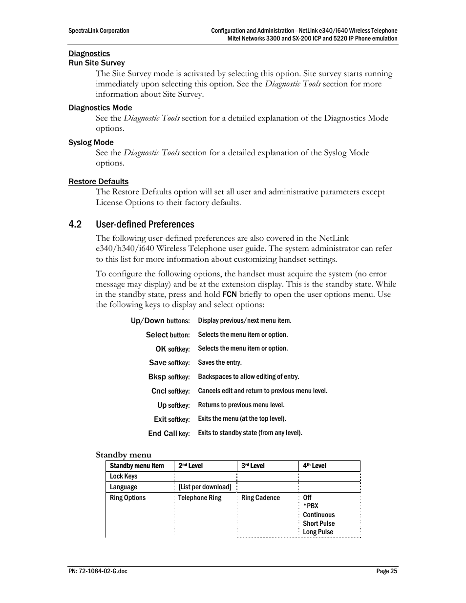 2 user-defined preferences | Polycom Mitel Networks 3300 User Manual | Page 25 / 60