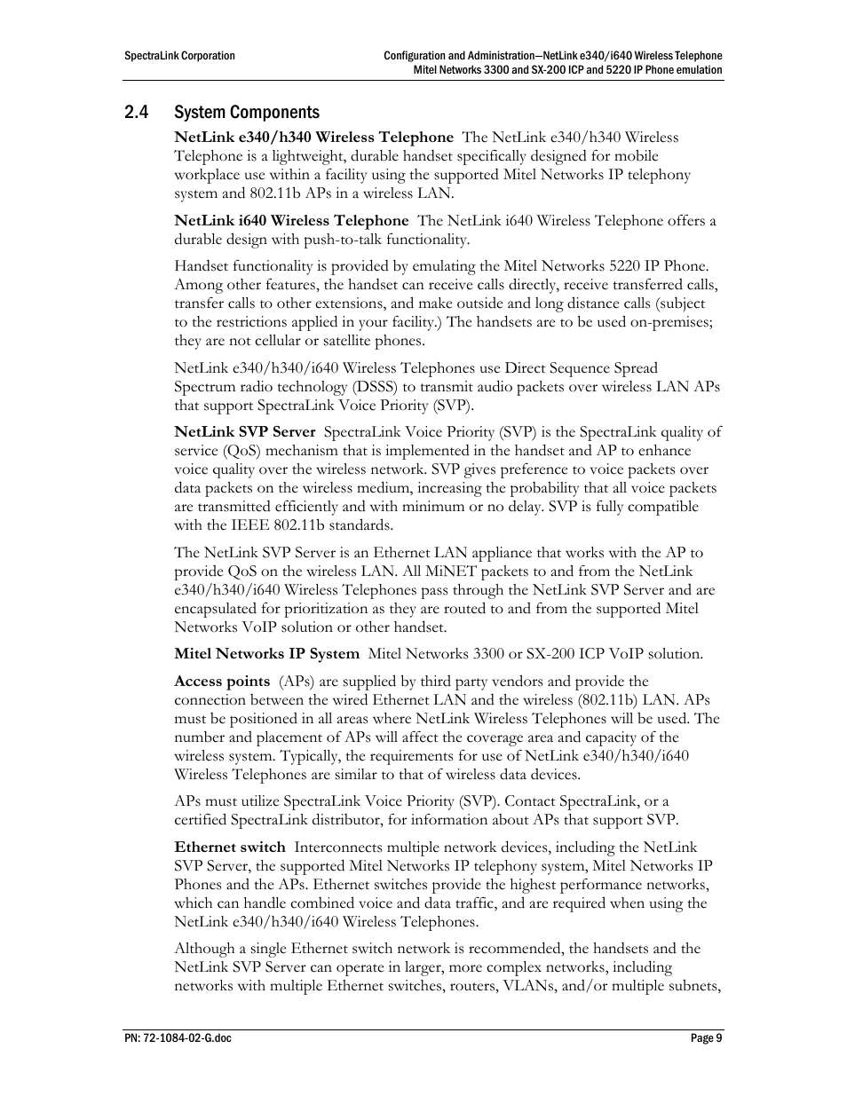 4 system components | Polycom Mitel Networks 3300 User Manual | Page 9 / 60