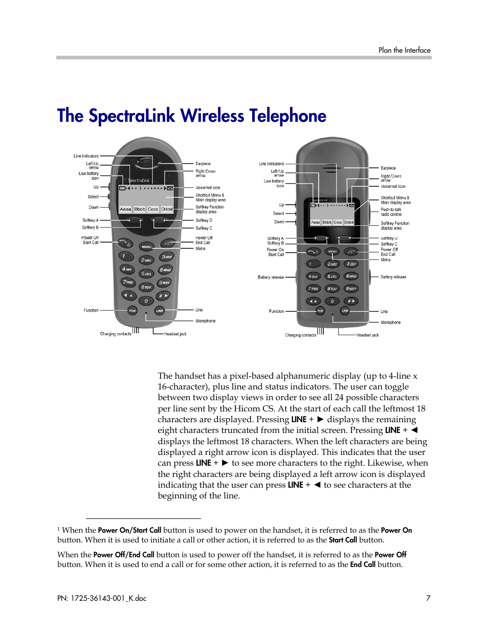 The spectralink wireless telephone | Polycom SpectraLink 1725-36143-001 User Manual | Page 7 / 21