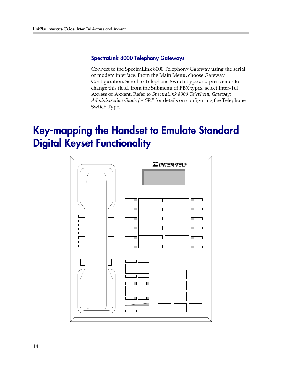 Spectralink 8000 telephony gateways, Standard digital keyset key-mapping | Polycom KH 150 SE User Manual | Page 14 / 17