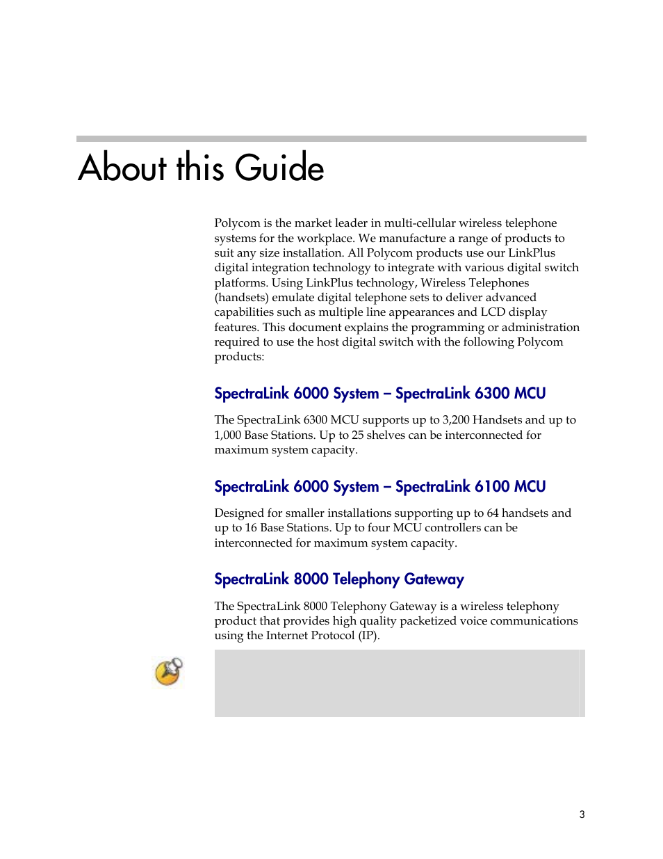 About this guide | Polycom KH 150 SE User Manual | Page 3 / 17
